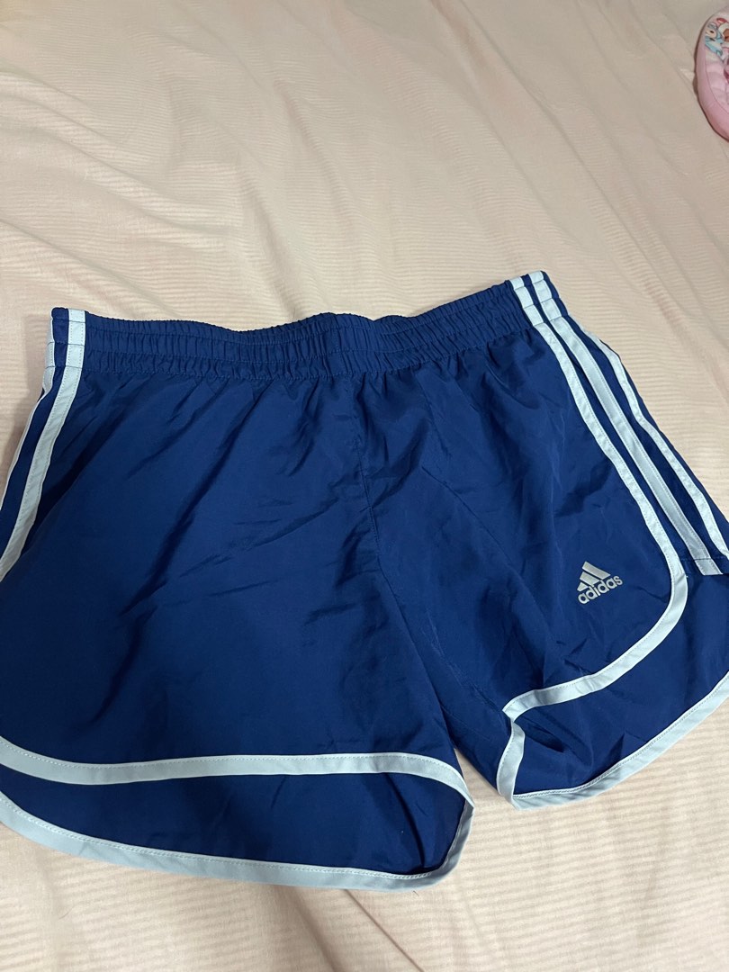Adidas Blue Running Shorts, Women's Fashion, Bottoms, Shorts on Carousell