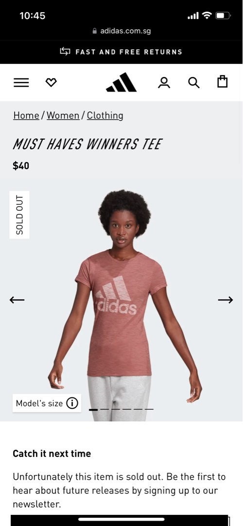 Adidas winners top tee