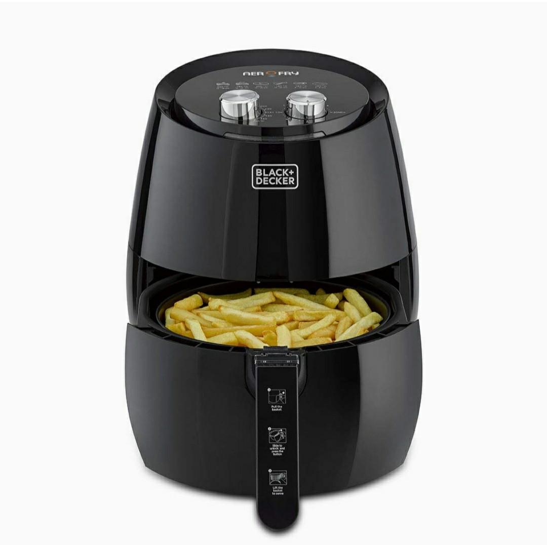 Air Fryer - Black & Decker (Category: Cookware & Accessories) located in Marikina City. Submitted by ichpd (Listing ID 1184808647, Image 2). Description: For Sale Black&Decker Air Fryer 4.5L AF350-B5 Bought at Dubai Brand new Rfs: na stock lang Complete Selling for only 6,200 Loc: QC PIOG expense c/o buyer.