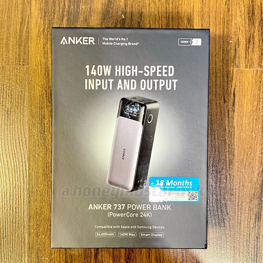 門市全新現貨‼️ Anker 737 Power Bank 行動電源(PowerCore 24K) 140W 24000mAh Power Bank (A1289), 手提電話, 電話及其他裝置配件, 電池及充電器- Carousell 門市全新現貨‼️ Anker 737 Power Bank 行動電源(PowerCore 24K) 140W 24000mAh Power Bank (A1289), 手提電話, 電話及其他裝置配件, 電池及充電器- Carousell