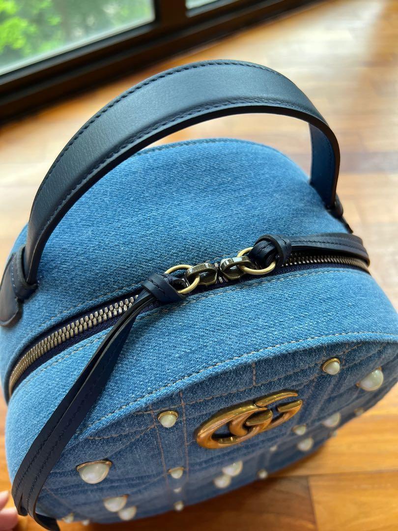 Gucci denim backpack store