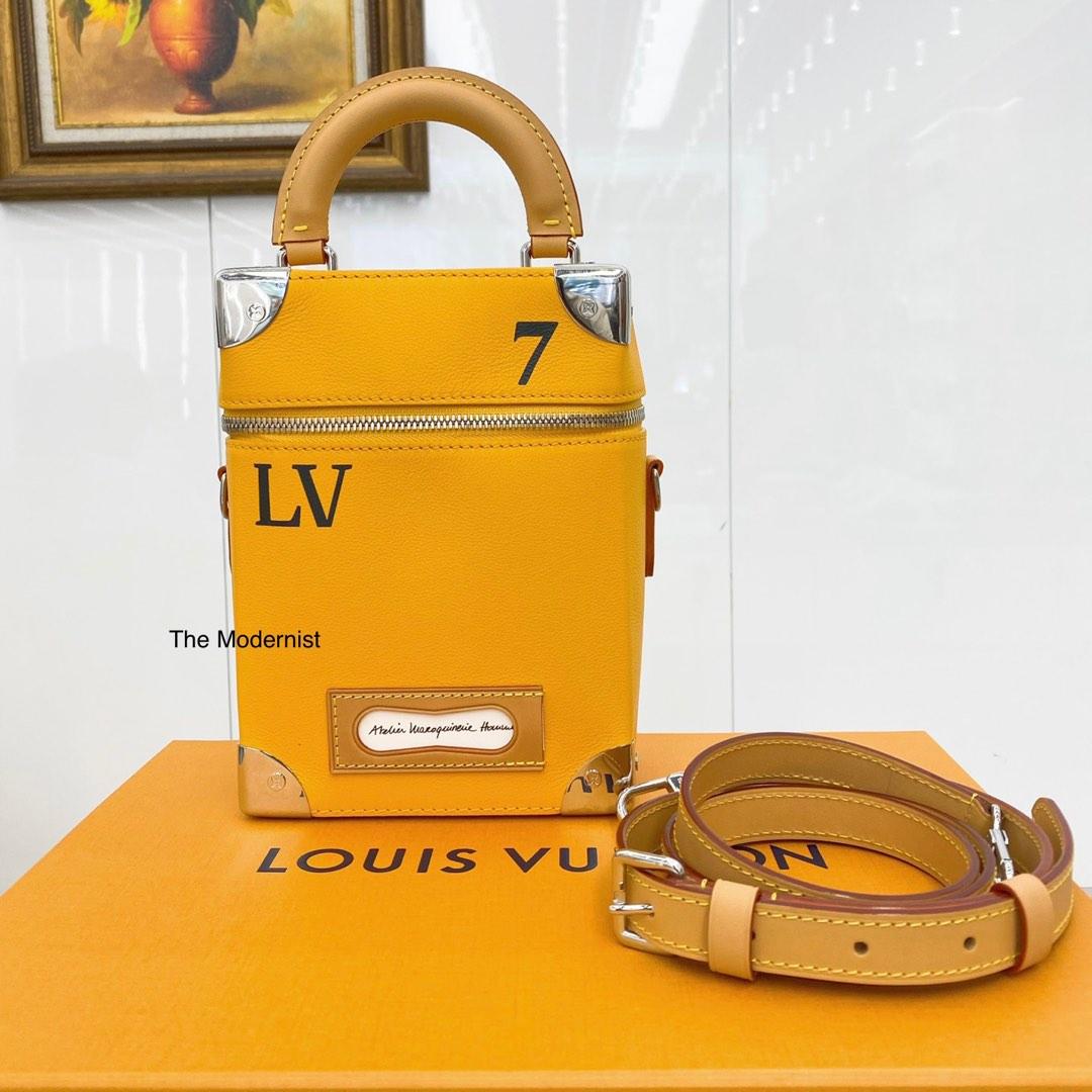 Louis Vuitton Vertical Box Trunk Saffron Yellow in Cowhide Leather