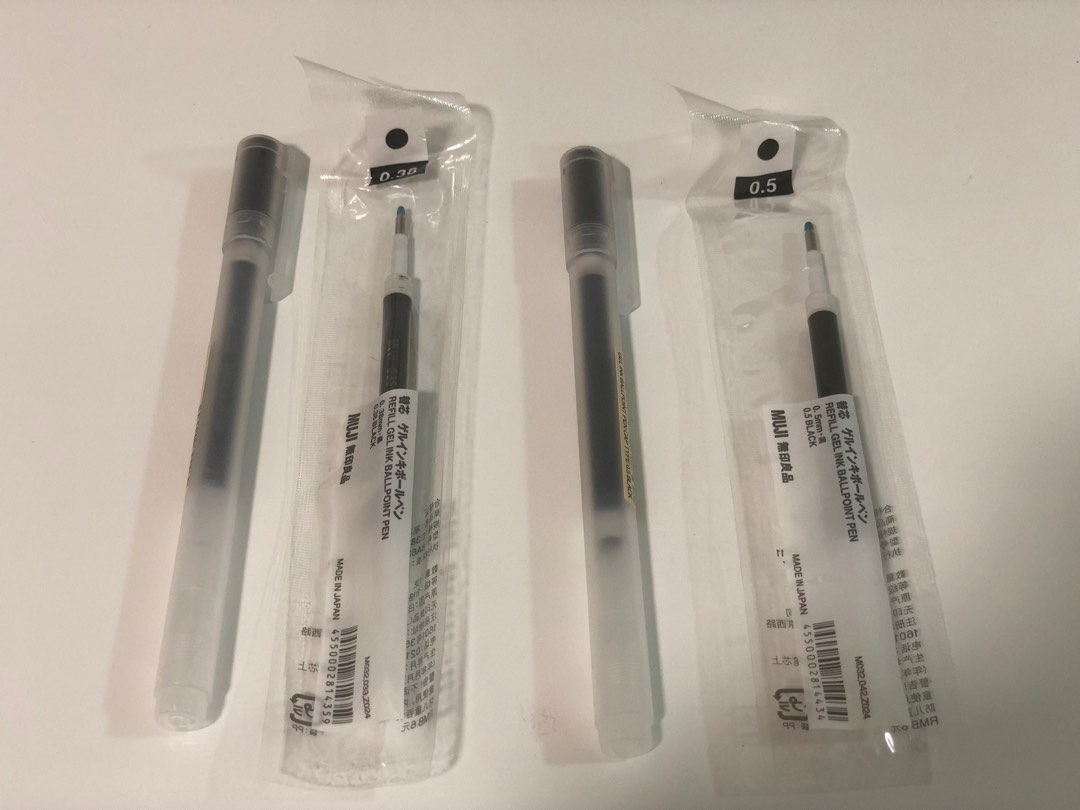 Authentic Muji Pens and refills, Hobbies & Toys, Stationary & Craft