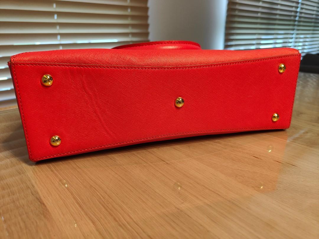 Authentic Red MCM Nuovo Saffiano Leather Crossbody Women s