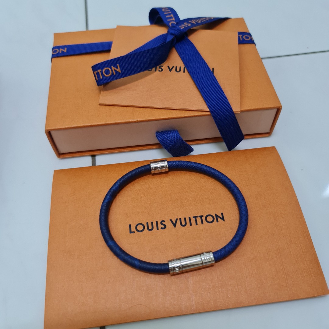 LOUIS VUITTON Taigarama Split Bracelet Blue 1256843