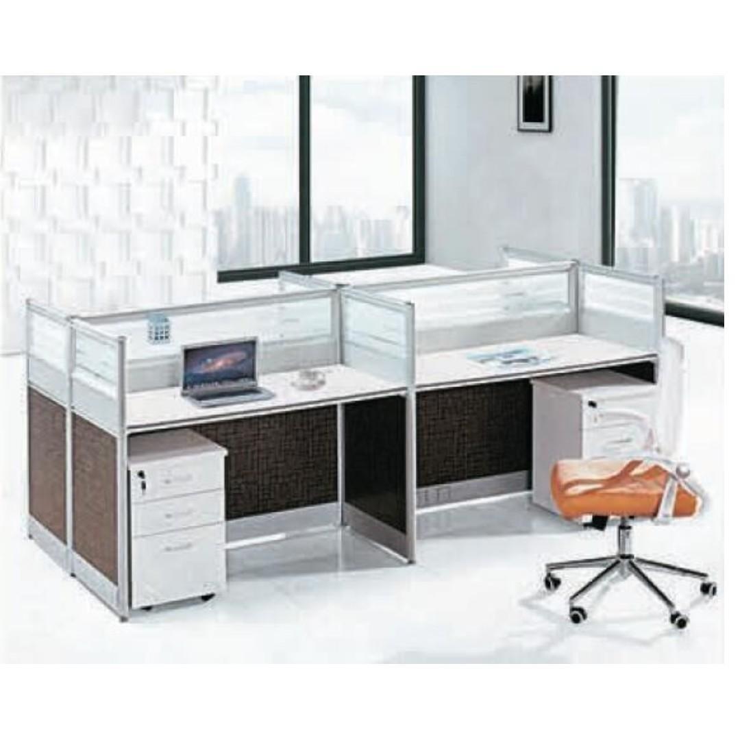 B43 Workstation w Partition, Office Table, System Furniture Cubicle ...
