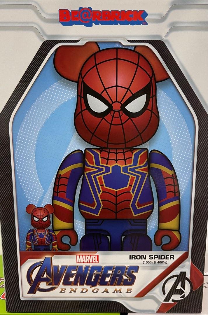 Bearbrick iron spider 100%+400%, 興趣及遊戲, 玩具& 遊戲類- Carousell