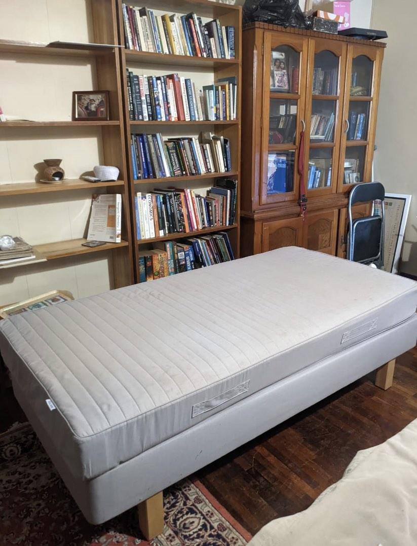 Bed (Ikea Single Sultan Aksdal bed frame and mattress), Furniture