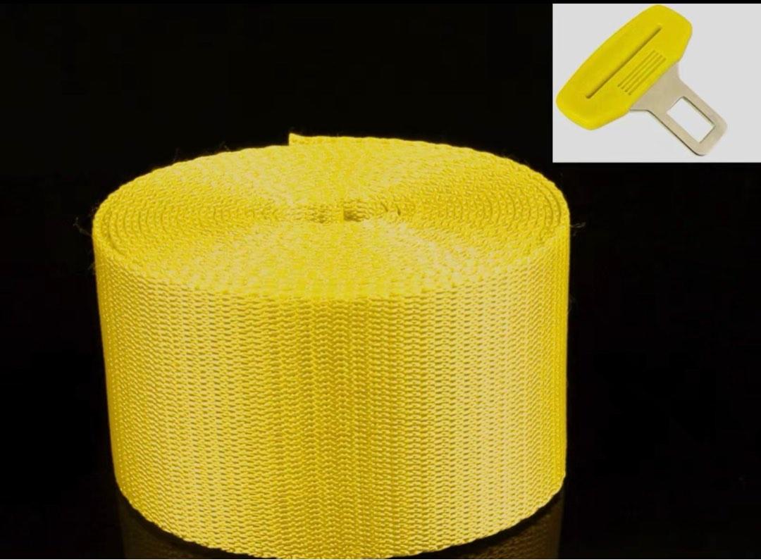 Berger Yellow seat belts, Car Accessories, Accessories on Carousell