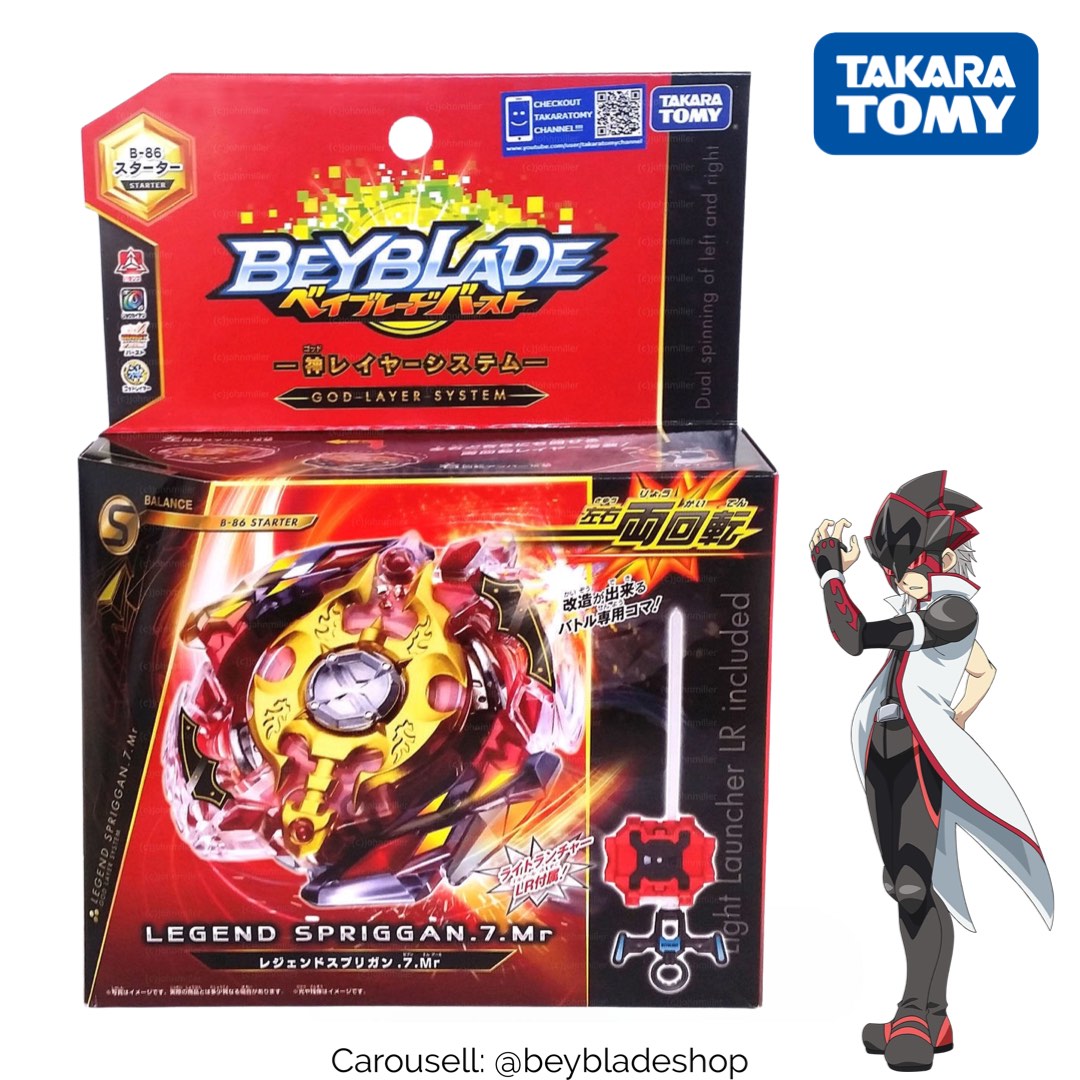 Beyblade Burst Evolution Legend Spriggan 7 Merge Legend Spryzen Spriggan  Requiem Takara Tomy with Launcher, Hobbies & Toys, Toys & Games on Carousell