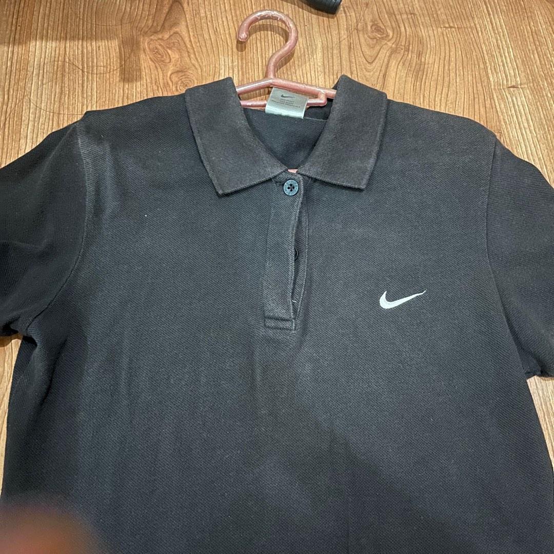 womens black nike polo