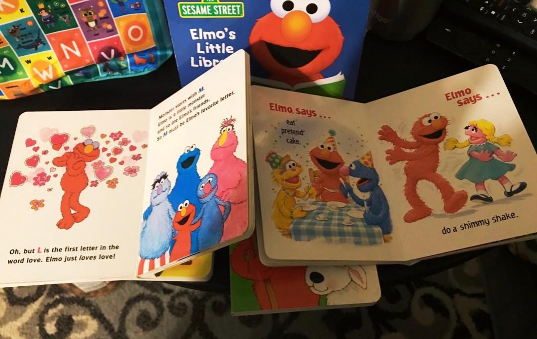 BNIB Set of 4 Books Elmo's Little Library (Sesame Street) Elmo's