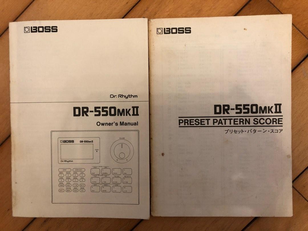 Boss DR550 MKII Drum Machines (Made in Japan), 興趣及遊戲, 音樂樂器 & 配件, 樂器