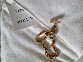 BOTTEGA VENETA Gold Tone Chain Bracelet