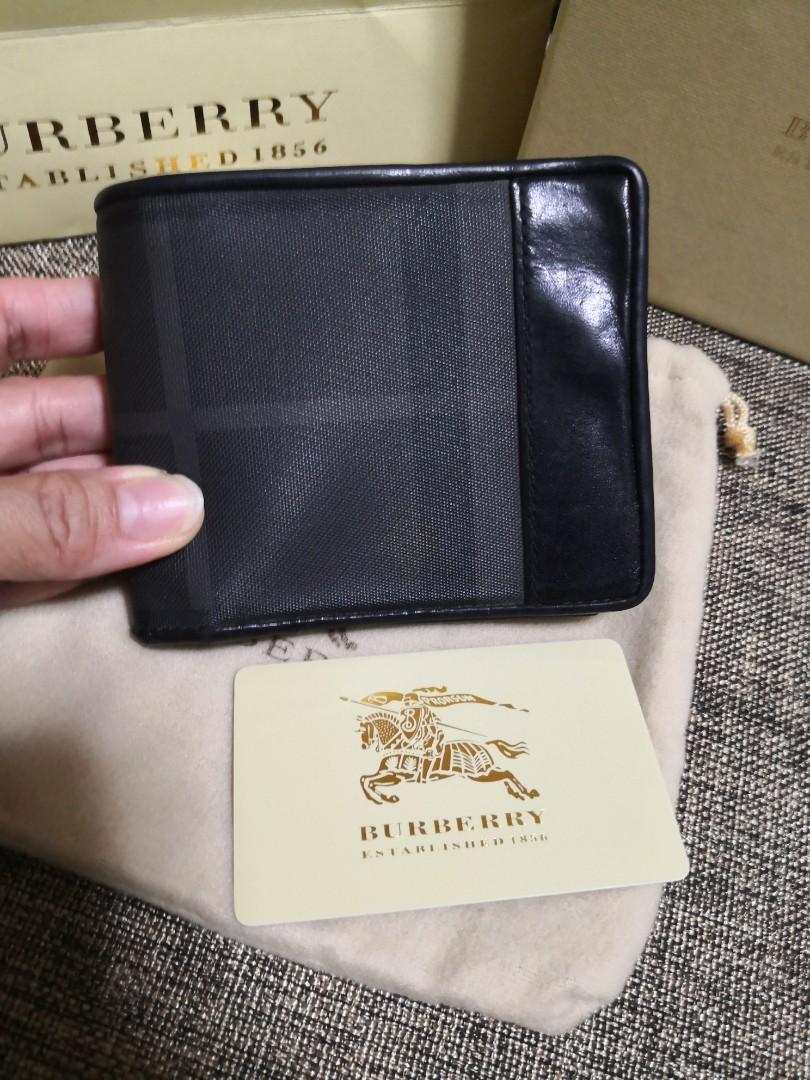 Burberry men's wallet sale clearance