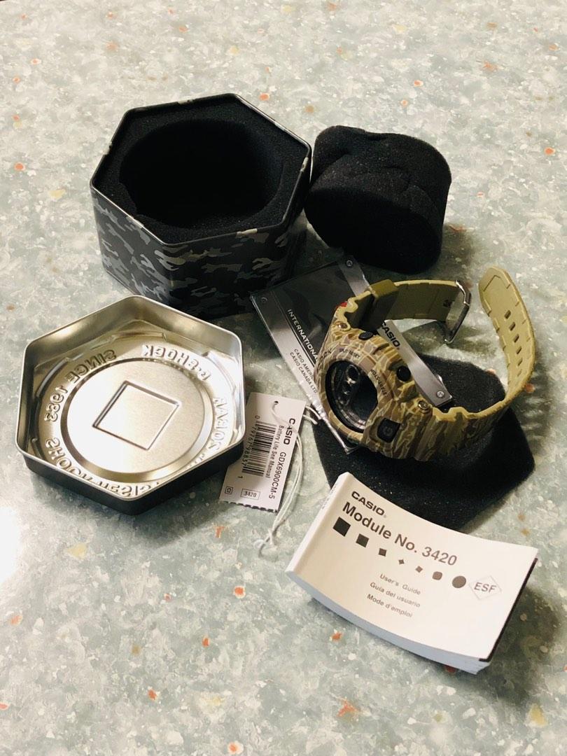 Casio G shock 3420 GD-X6900-CM-5 X6900, 男裝, 手錶及配件, 手錶