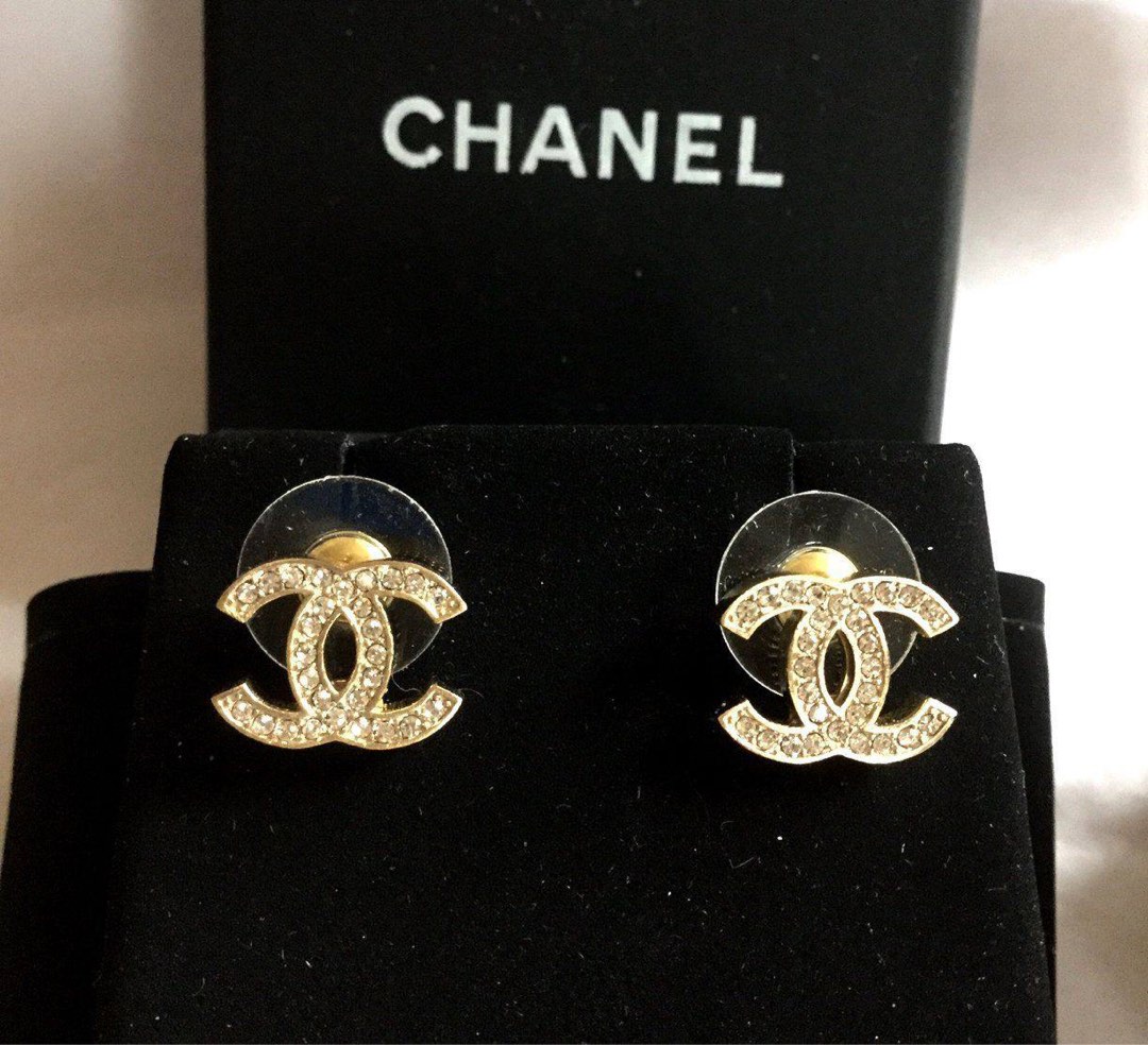 Chanel Classic Mini CC Crystals Earrings In SHW – Brands Lover |  