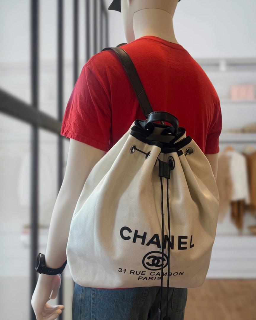 Chanel off white backpack cheap