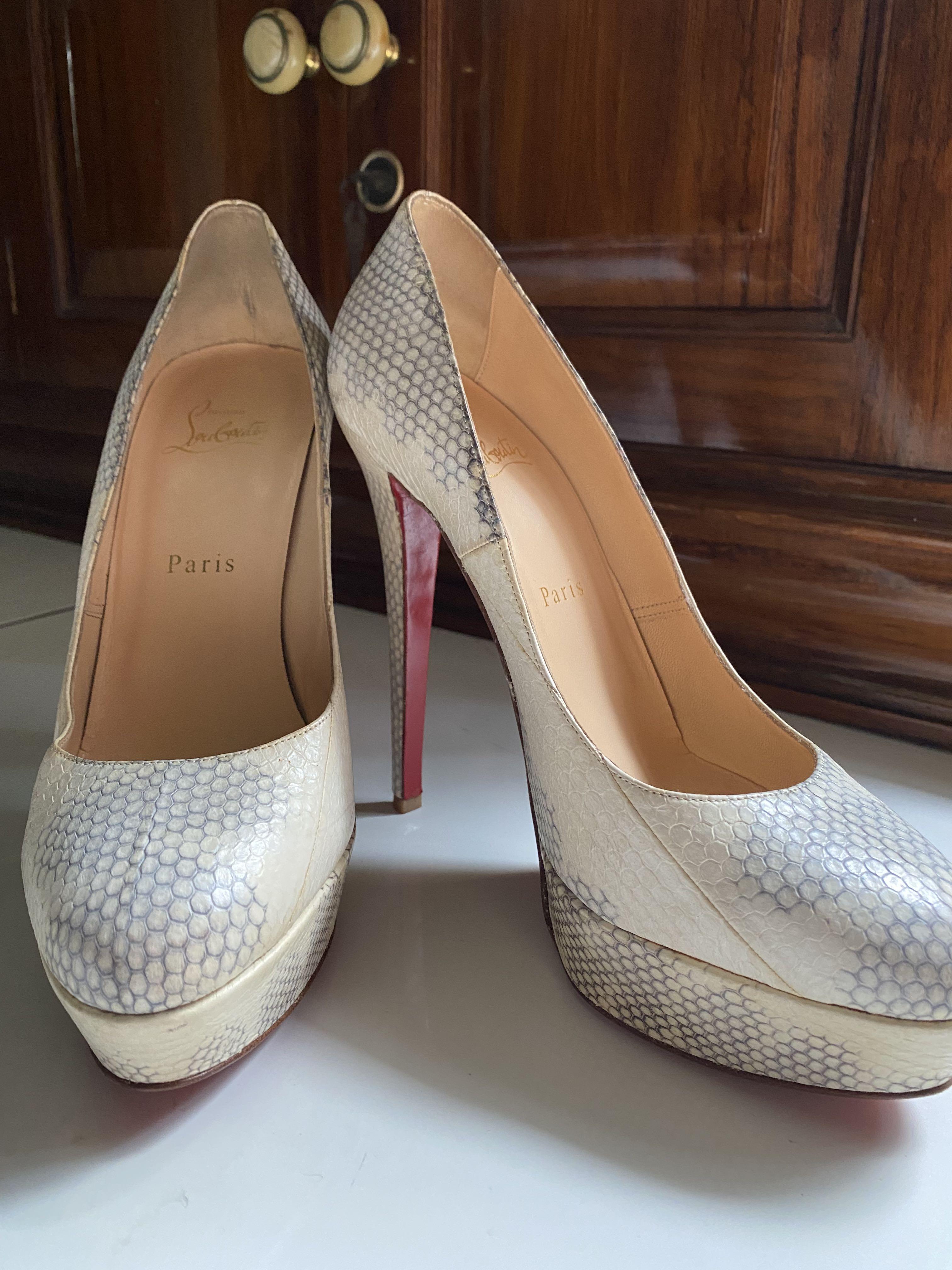 Christian louboutin deals snakeskin pumps