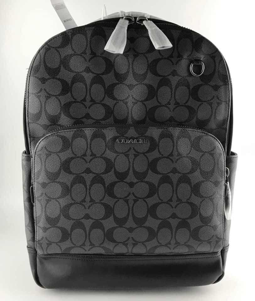 Coach Graham Backpack in Signature Canvas, Men's Fashion, Bags