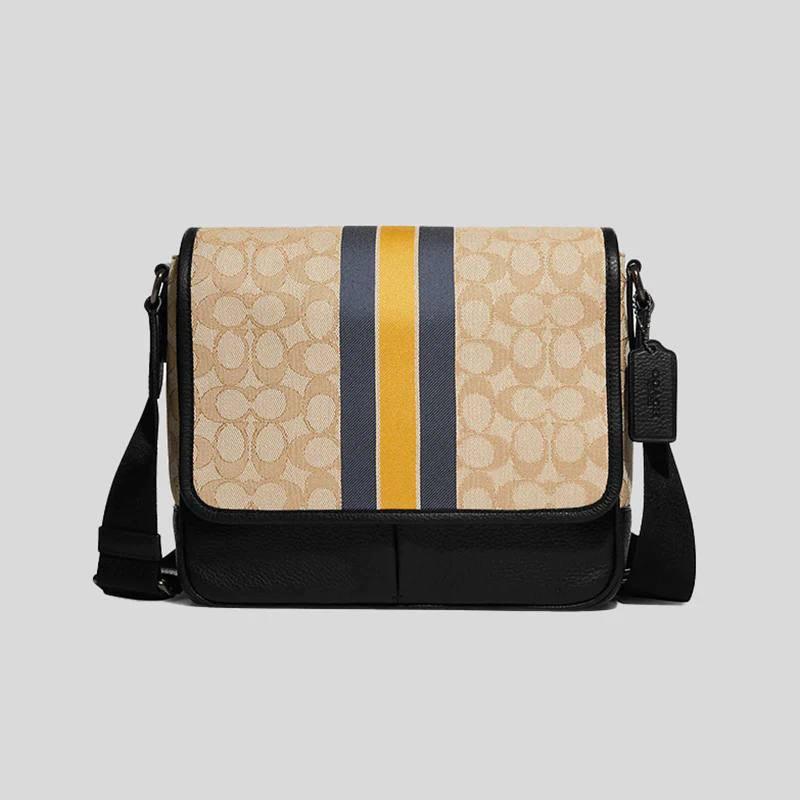 Coach Thompson Small Map Bag in Signature Jacquard with Varsity