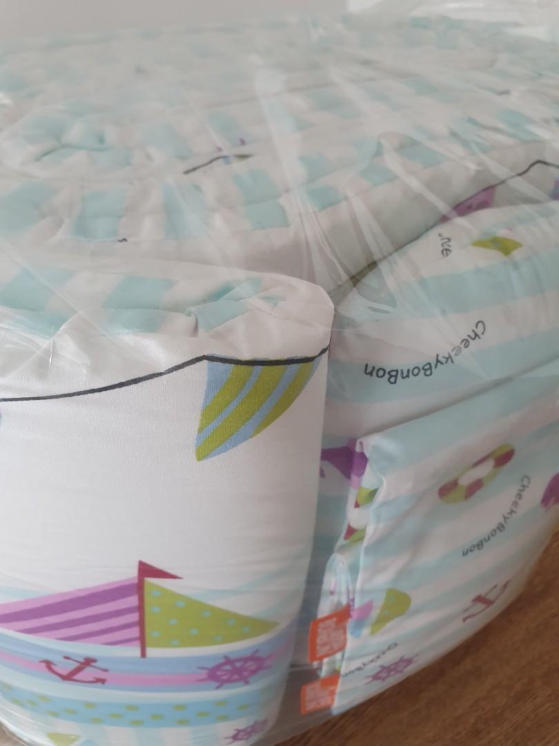 Cot Bumper and Baby Pillow Bundle Cheeky Bon Bon, Babies & Kids, Baby