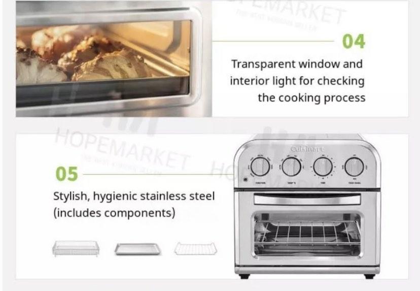 CUISINART Electronic air fryer / Oven 4 in 1, TV & Home Appliances