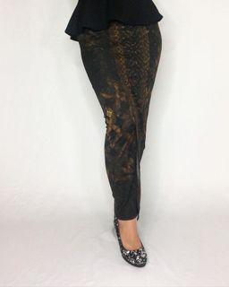 Dark brown batik skirt pencil skirt