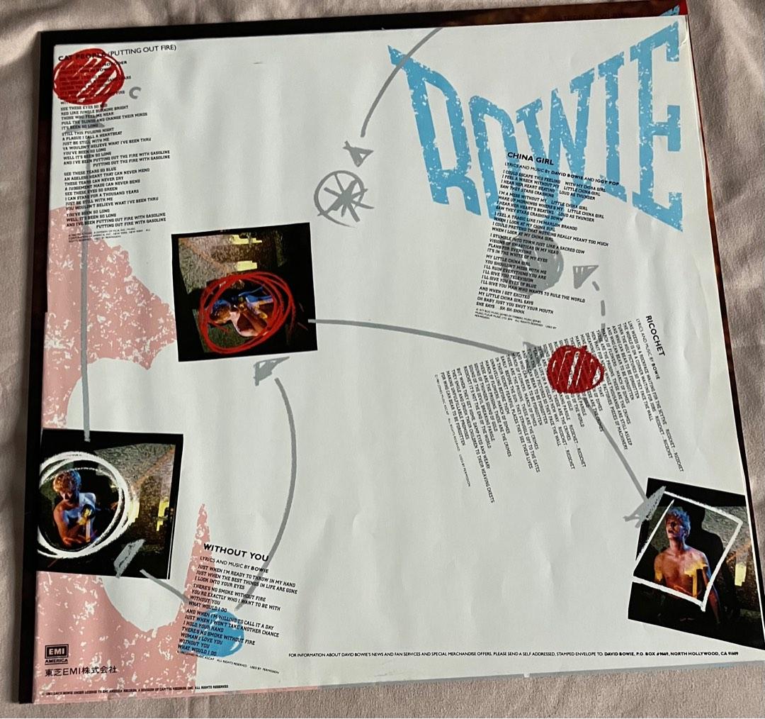DAVID BOWIE Let’s Dance Vinyl LP (Category: Vinyls) located in Paranaque City. Submitted by d33t00 (Listing ID 1184807162, Image 3). Description: DAVID BOWIE Let’s Dance Vinyl LP Includes: Modern Love, China Girl,Let’s Dance, Without You, Ricochet Japan pressing, 1983 Outer sleeve and Vinyl in Excellent condition With inner sleeve/lyric sheet.