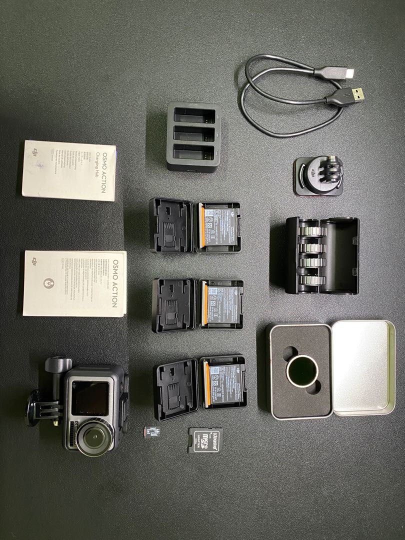 即納HOTDJI OSMO ACTION + Charging Kit アクションカメラ・ウェアラブルカメラ