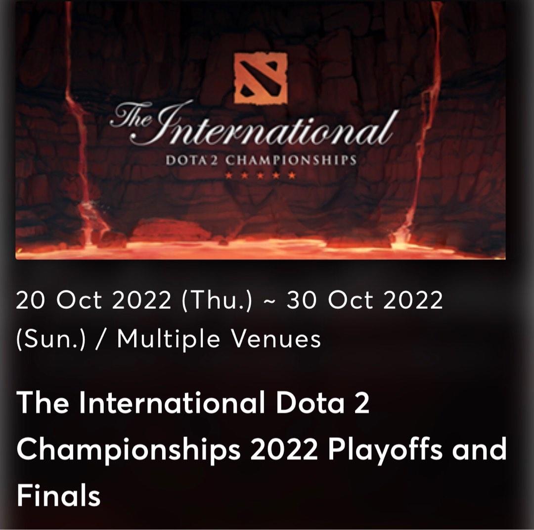 Dota 2 The International Grand Final Ticket, Tickets & Vouchers, Event