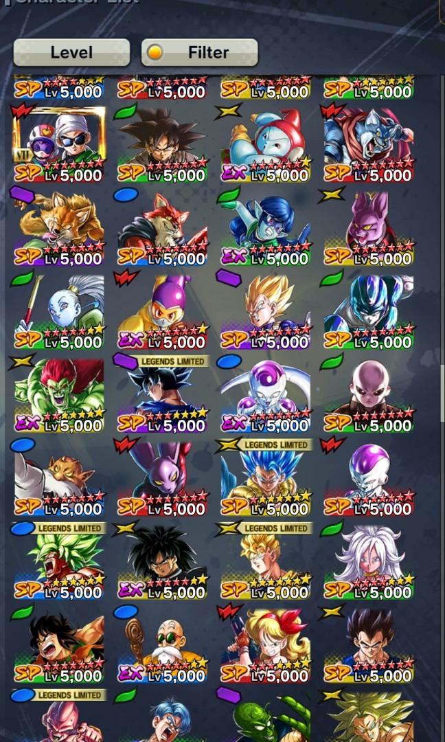 DRAGON BALL LEGENDS ACCOUNT FOR SALES, Video Gaming, Video Games, Others on Carousell