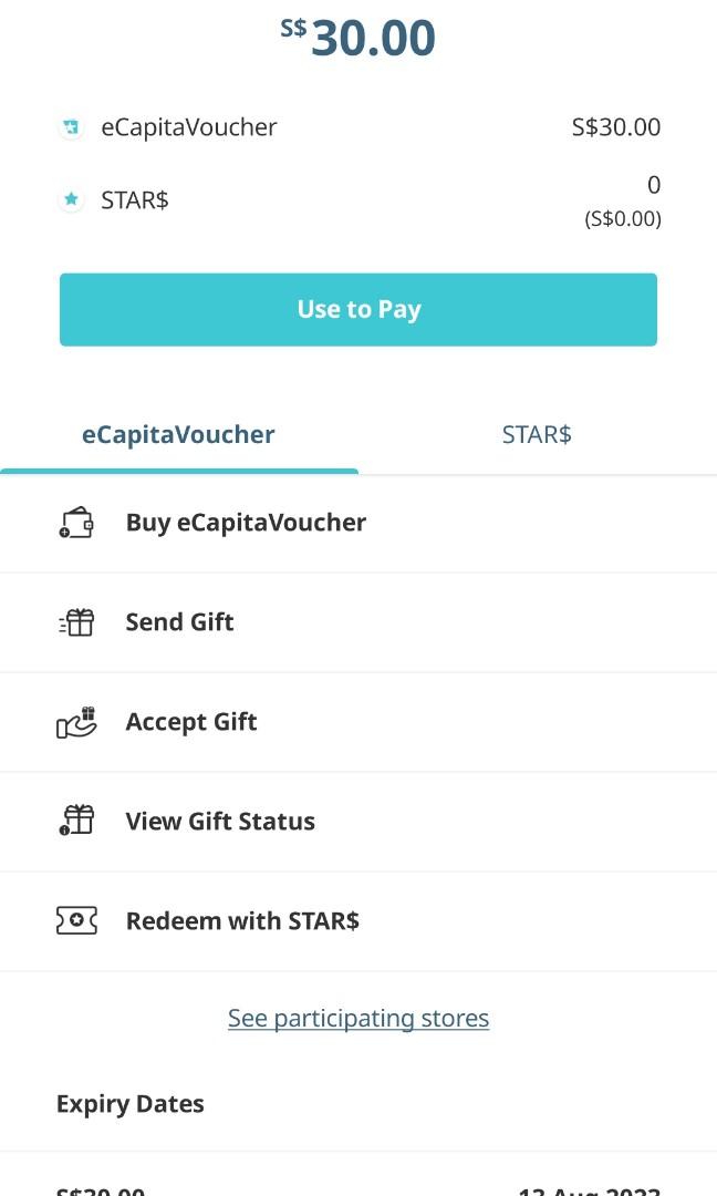 Ecapitavoucher, Tickets & Vouchers, Vouchers on Carousell