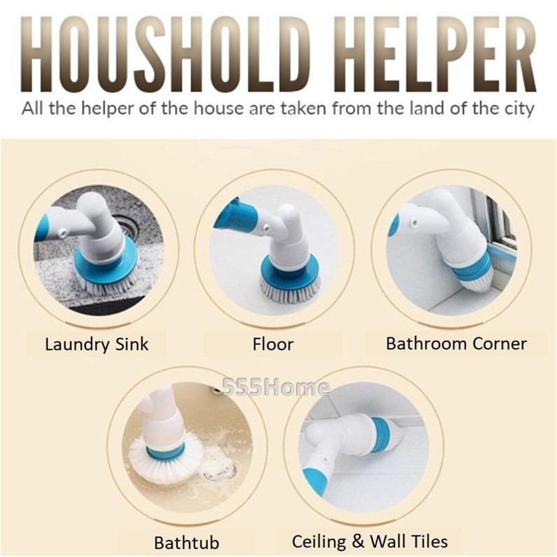 Electric Turbo Scrubber / Rechargeable / Floor Bath Tub Cleaner / Bath