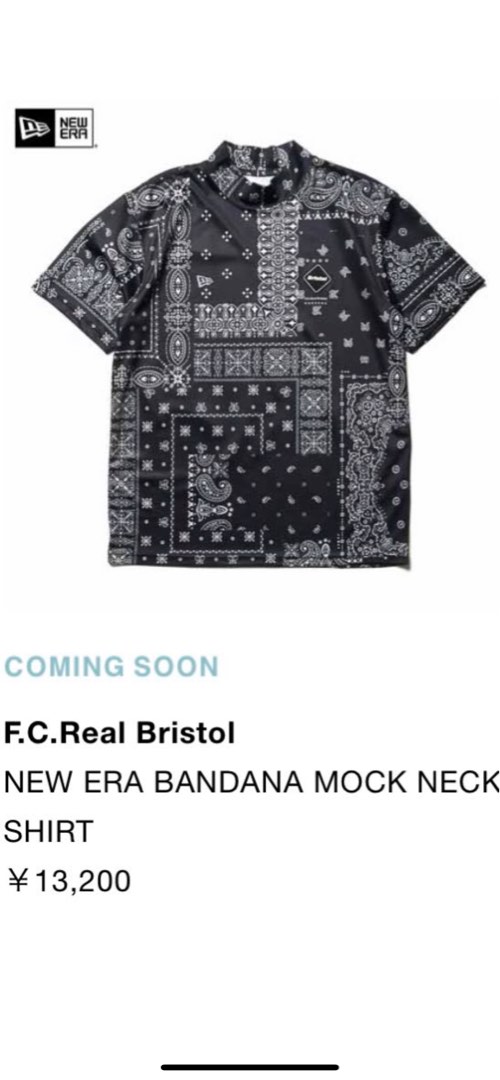 Aランク FCRB NEW ERA BANDANA MOCK NECK SHIRT - ecotours-of-oregon.com