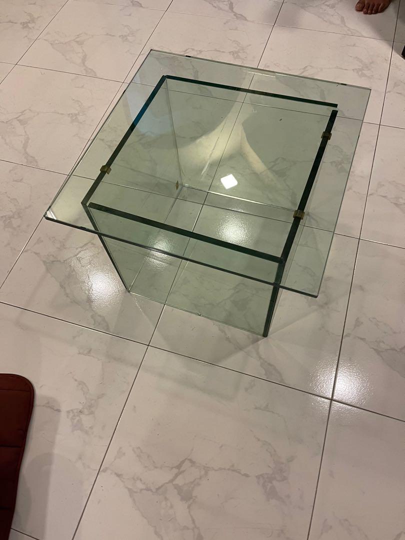 Glass Coffee Table/Dining Table mix and match set, Furniture & Home