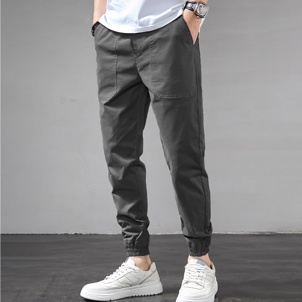 Grey joggers, Men's Fashion, Bottoms, Joggers on Carousell