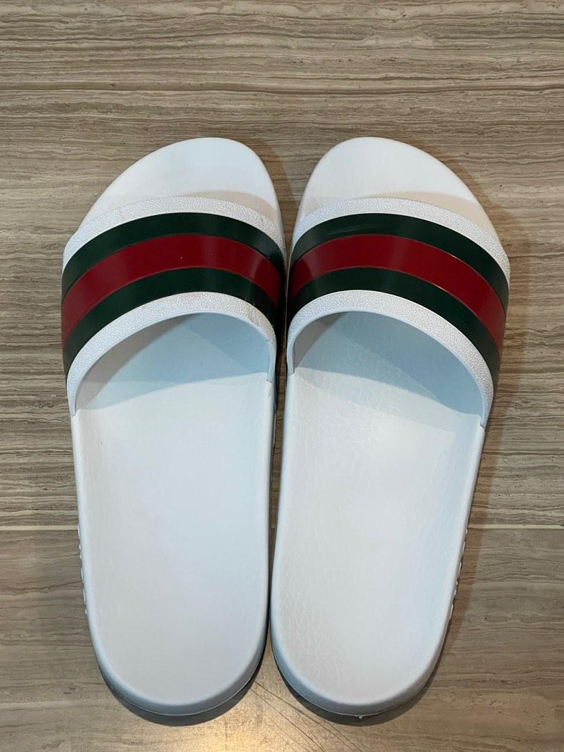 Gucci White Slides Men s Fashion Footwear Flipflops and Slides
