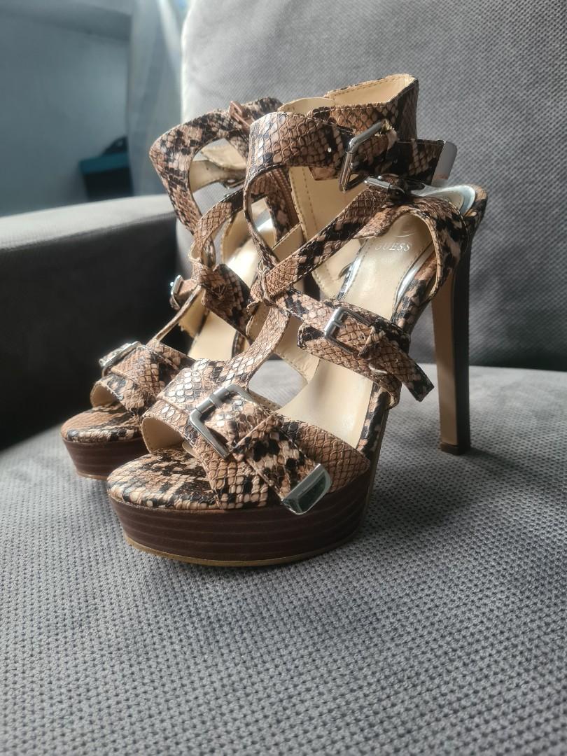 Guess snakeskin heels sale
