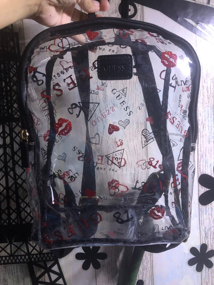 Guess transparent hotsell backpack