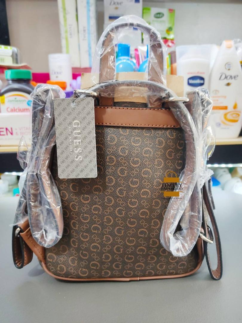 Guess Willie Logo Backpack Brown, Women's Fashion, Bags & Wallets, Backpacks on Carousell
