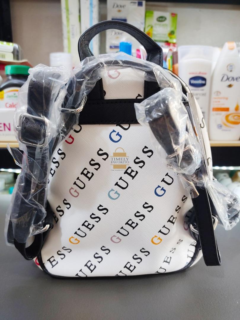 Guess Willie Logo Backpack White, Women's Fashion, Bags & Wallets, Backpacks on Carousell