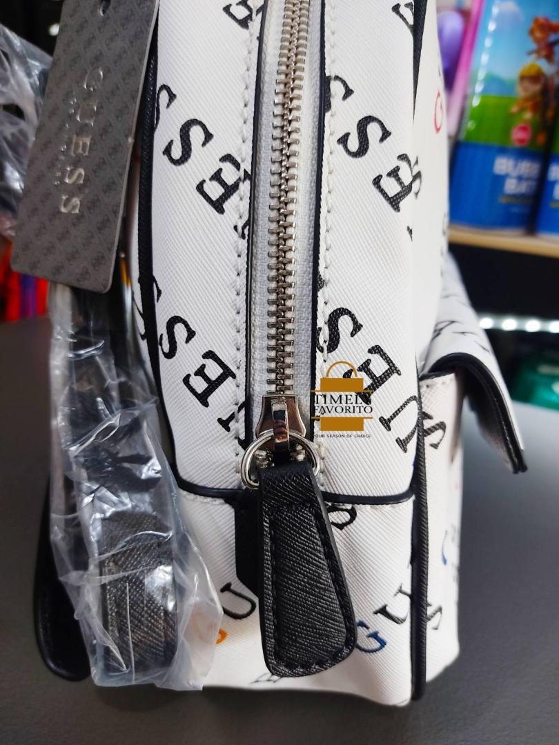 Guess Willie Logo Backpack White, Women's Fashion, Bags & Wallets, Backpacks on Carousell