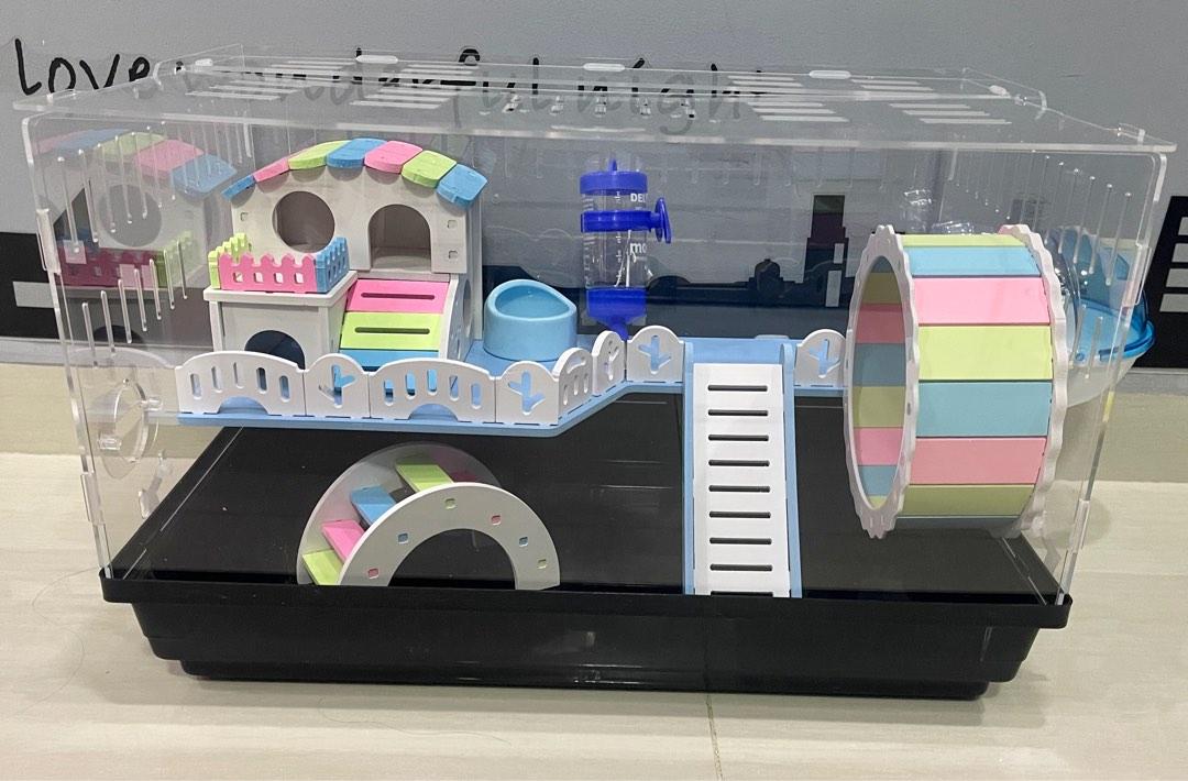 Hamster Acrylic Cage (16.5 cm wheel), Pet Supplies, Homes & Other Pet
