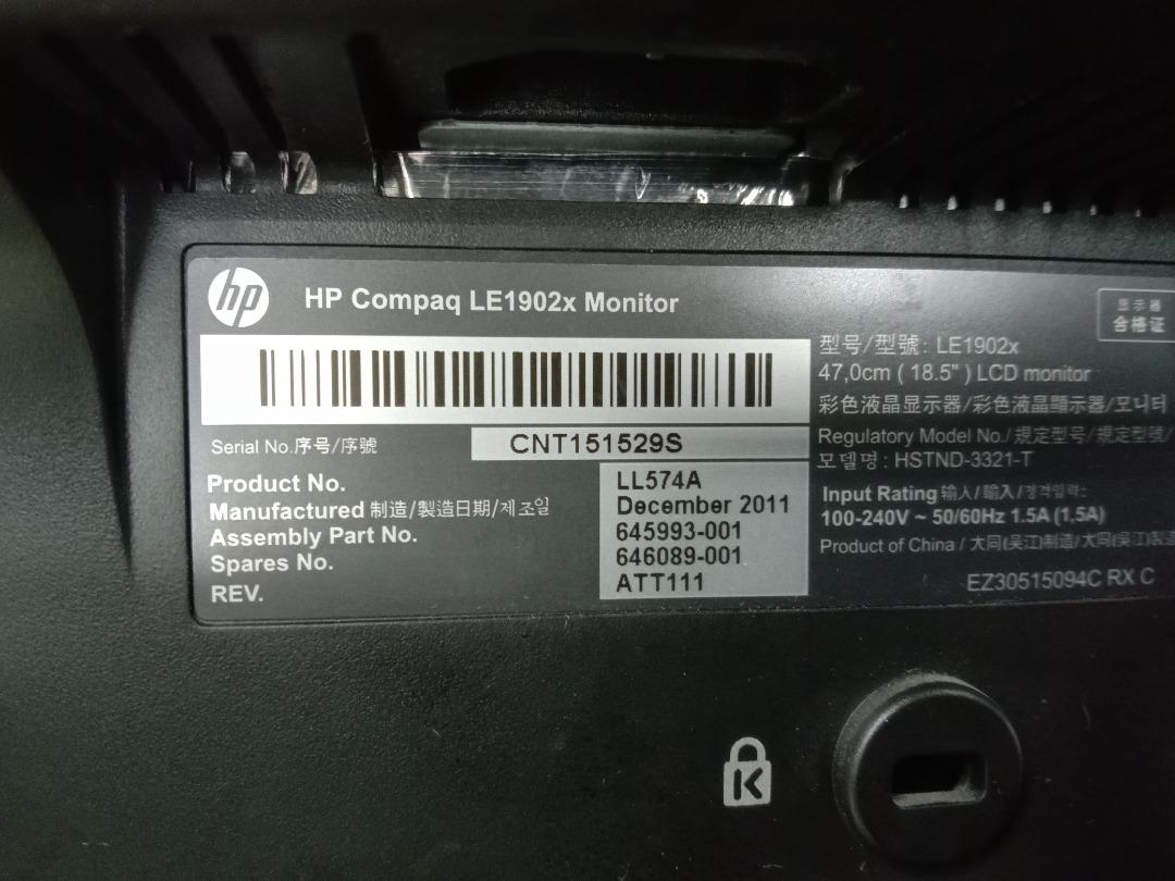 HP LE1902x Wide LED monitor Promo, Computers & Tech, Parts ...
