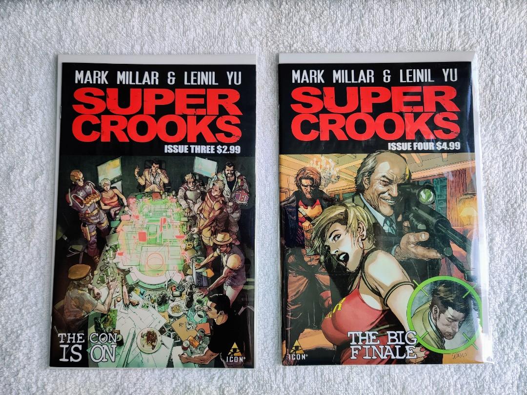 Icon Super Crooks #1-4 complete (Category: Comics & Manga) located in Taguig. Submitted by sangchi21 (Listing ID 1184780630, Image 2). Description: Image - Super Crooks #1-4 #1 Leinil Yu Variant signed by Millar - 3000 php #2-4 - 150 php each. Like new. In good condition Payment Gcash or BDO bank deposit accepted. Delivery fee is shouldered by the buyer. Grab express or Lalamove for delivery courier. No return. No exchange..