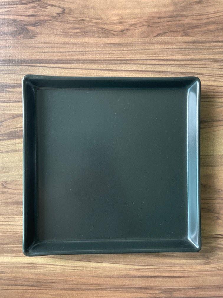 IKEA black ceramic plate / serving tray 25cm by 25cm, Furniture & Home
