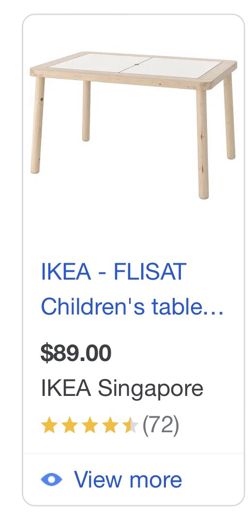 IKEA flisat children’s table, Furniture & Home Living, Furniture