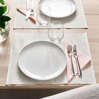 Ikea Godmiddag 26cm white plate 4pcs