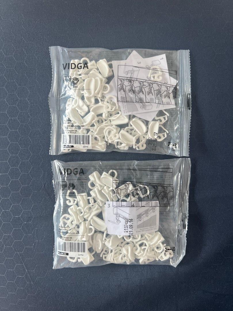IKEA VIDGA CURTAIN GLIDER HOOKS, Furniture & Home Living, Home Decor
